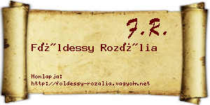 Földessy Rozália névjegykártya