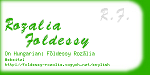 rozalia foldessy business card
